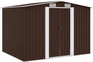 VidaXL Zahradní domek na nářadí 257 x 205 x 178 cm ocel [47030] Barva: Hnědá