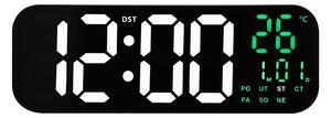 JVD Digitální černé nástěnné hodiny s LED bílými číslicemi JVD DH9016.3 ( )