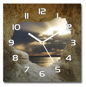 Skleněné hodiny na stěnu Mořská jeskyně pl_zsk_30x30_f_88583308