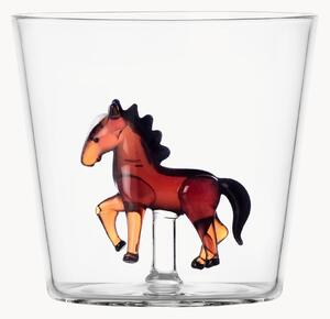 Ručně vyrobený pohárek z borosilikátového skla Horse