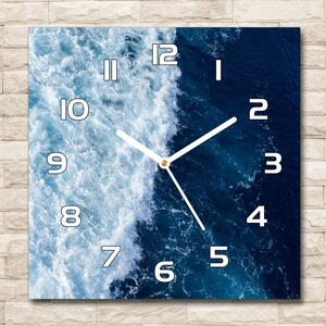 Skleněné hodiny na stěnu Mořské vlny pl_zsk_30x30_f_89539780