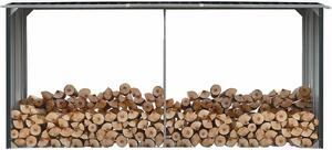 VidaXL Zahradní kůlna na dříví pozinkovaná ocel 330x92x153 cm [47087] Barva: antracitová