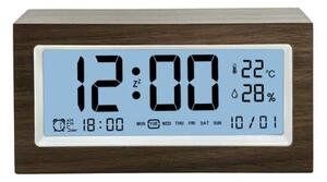 JVD Svítící digitální budík JVD SB2896 v imitaci dřeva ( s teploměrem a vlhkoměrem)