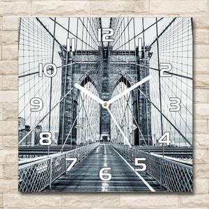Skleněné hodiny čtverec Brooklynský most pl_zsk_30x30_f_94990249