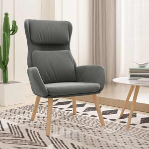 VidaXL Relaxační křeslo samet [341351] Barva: Tmavě šedá