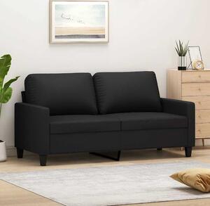 VidaXL 2místná pohovka 140 cm umělá kůže [359137] Barva: Černá