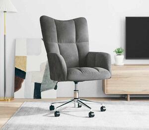 VidaXL Relaxační křeslo samet [328170] Barva: Tmavě šedá