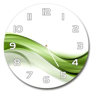Skleněné hodiny na stěnu Zelená vlna pl_zso_30_f_100125120