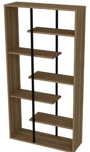 Knihovna Presto Black and Walnut