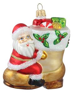 Vánoční Santa na botě