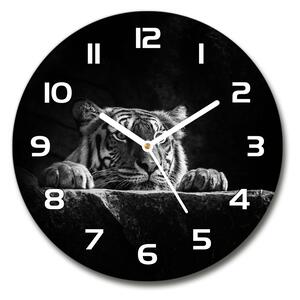 Skleněné nástěnné hodiny kulaté Tygr pl_zso_30_f_101258480