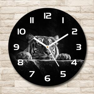 Skleněné nástěnné hodiny kulaté Tygr pl_zso_30_f_101258480