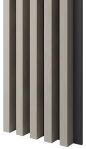 Akustický panel, podklad MDF deska, široká lamela, pískově béžový, 30x275 cm