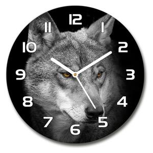 Skleněné nástěnné hodiny kulaté Vlk pl_zso_30_f_103311727