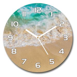 Skleněné hodiny kulaté Pláž a moře pl_zso_30_f_104660725