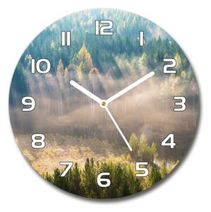 Skleněné hodiny kulaté Mlha v lese pl_zso_30_f_104886541