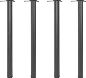 VidaXL 4 stolové nohy s nastavitelnou výškou , 870 mm [242134] Barva: Černá