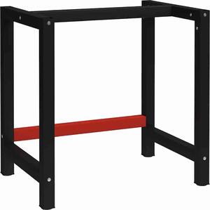 VidaXL Kovový rám pracovního stolu 80 x 57 x 79 cm černá a červená [147927]