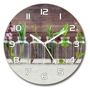 Skleněné hodiny kulaté Rostliny ve sklenicích pl_zso_30_f_107111601