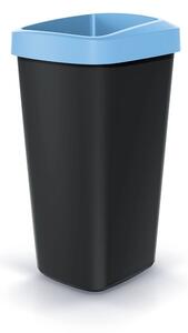 Prosperplast Odpadkový koš COMPACTO DROPIN černý/světle modrý, varianta 25 l