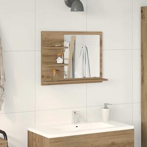 VidaXL Koupelnové zrcadlo 60 x 10,5 x 45 cm dřevotříska [815661] Barva: dub artisan