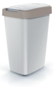 Prosperplast Odpadkový koš COMPACTO FLAS s víkem popelavě šedý/světle hnědý, varianta 25 l