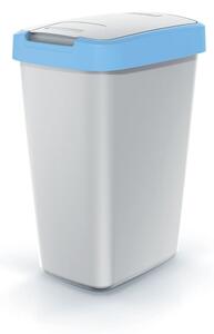 Prosperplast Odpadkový koš COMPACTO FLAS s víkem popelavě šedý/světle modrý, varianta 25 l