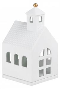 Porcelánový svícen Domek - Kaple 14 cm