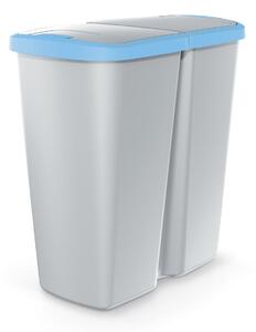 Prosperplast Odpadkový koš COMPACTO DUA popelavý/světle modrý, varianta 45 l