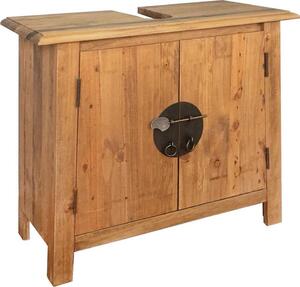 VidaXL Koupelnová skříňka pod umyvadlo masivní borové dřevo 70x32x63cm [246035]
