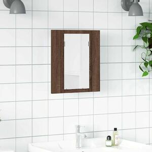 VidaXL Koupelnová skříňka se zrcadlem a LED 40x12x45 cm [804949] Barva: hnědý dub