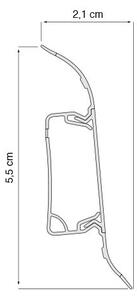 Obvodová soklová lišta plastová (pro PVC a vinyl) hikor pasadena - 250cm