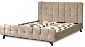 Čalouněná postel Lino 160x200 cm velvet béžová | jaks