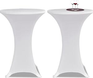 VidaXL Potahy na koktejlový stůl Ø 60 cm, strečové, 2 ks [131431] Barva: Bílá