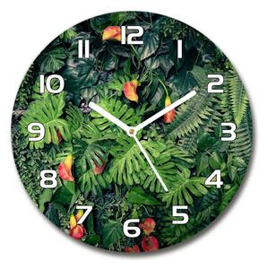 Skleněné hodiny kulaté Exotická džungle pl_zso_30_f_117285228