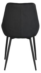 Černé sametové jídelní židle v sadě 2 ks Sierra - Rowico