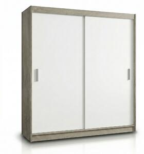 Skříň POP 180 cm bílá/dub sonoma
