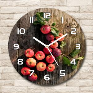Skleněné hodiny kulaté Jablka na stole pl_zso_30_f_121264819