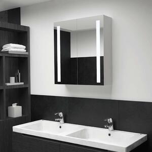 VidaXL LED koupelnová skříňka se zrcadlem 62 x 14 x 60 cm [326521] Barva: bílá a stříbrná