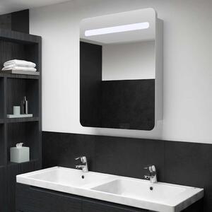 VidaXL LED koupelnová skříňka se zrcadlem 60 x 11 x 80 cm [326509] Barva: bílá a stříbrná