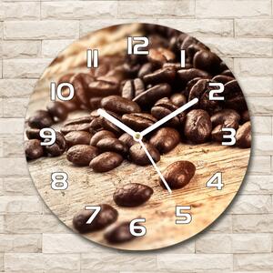 Skleněné hodiny kulaté Zrnka kávy pl_zso_30_f_122026573