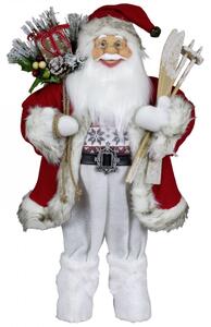 Vánoční dekorace Santa s lyžemi 60 cm