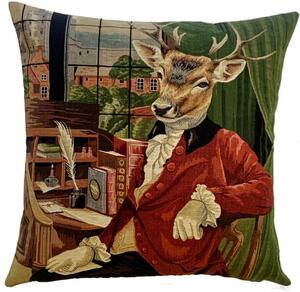 Gobelínový povlak na polštář Portrét jelena 45x45 cm