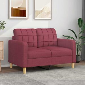 VidaXL 2místná pohovka 120 cm textil [359086] Barva: vínová červená