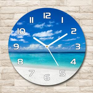 Skleněné hodiny kulaté Tropická pláž pl_zso_30_f_151547263