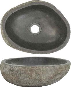 VidaXL Umyvadlo říční kámen oválné (29–38) x (24–31) cm [146212]
