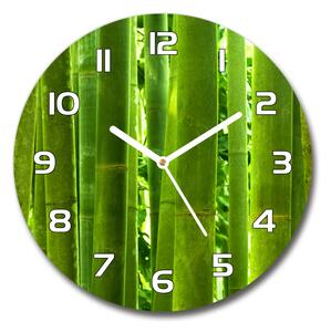 Skleněné nástěnné hodiny kulaté Bambus pl_zso_30_f_17587007