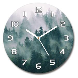 Skleněné hodiny kulaté Mlha nad lesem pl_zso_30_f_167720092