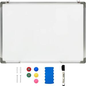 VidaXL Bílá magnetická tabule stíratelná za sucha 70 x 50 cm ocel [146632]