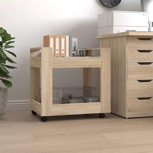 VidaXL Stůl na kolečkách 60 x 45 x 60 cm Kompozitní dřevo [816601] Barva: dub sonoma